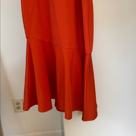 NWT Anthropologie Ariana Square Neck Asymmetrical Ruffle Hem Dress Womens L - Picture 7 of 8